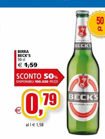 Il Gigante Birra beck's 50cl offerta