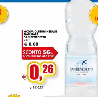 Il Gigante Acqua oligominerale naturale san benedetto 2 litri offerta