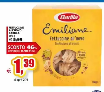 Fettuccine all'uovo barilla 500g