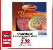 Il Gigante Hamburger di scottona bovino adultp 200g offerta