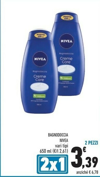 Conad Nivea Creme Care Bagnodoccia 650 Ml offerta
