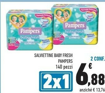 Conad Pampers Salviettine Baby Fresh offerta