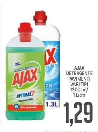 Supermercati Piccolo Ajax Detergente Pavimenti Vari Tipi 1300ml/1 Litro offerta