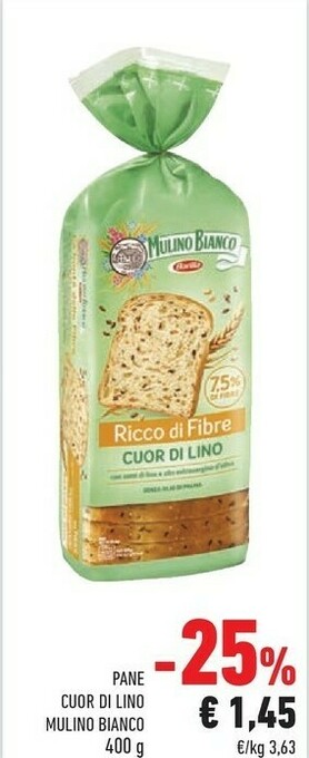 Conad Mulino Bianco Cuor Di Lino 400 G(ml) offerta