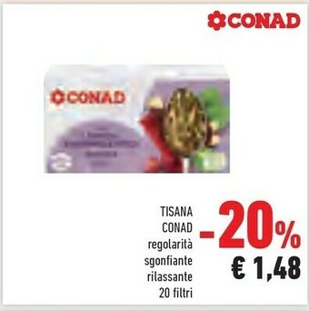 Conad Tisana Regolarità Sgonfiante Rilassante 20 Filtri