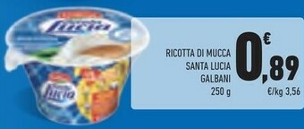 Conad Galbani Santa Lucia Ricotta 250 G(ml) offerta