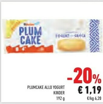Conad Kinder Plumcake Allo Yogurt offerta