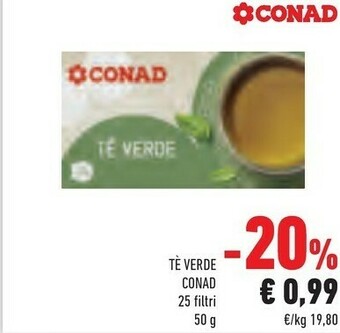 Conad Conad Te Verde 25 Filtri offerta