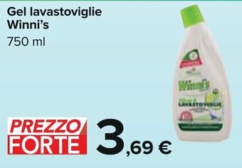 Carrefour Winni's Gel lavastoviglie 750 ml offerta