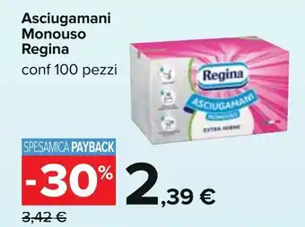 Carrefour Regina Asciugamani Monouso conf 100 pezzi offerta