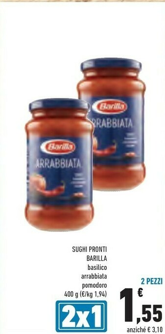 Conad Barilla Sugo Arrabbiata 400 G(ml) offerta