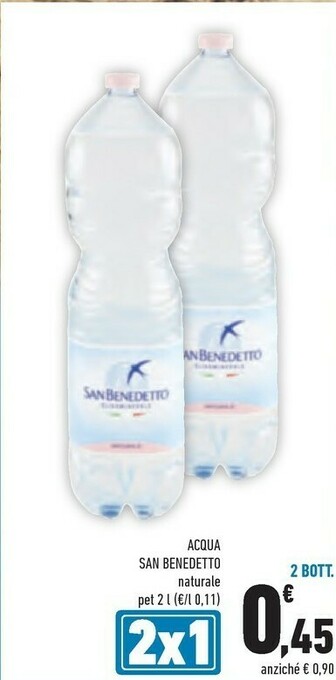 Conad San Benedetto Acqua Minerale Naturale 2000 G(ml) offerta