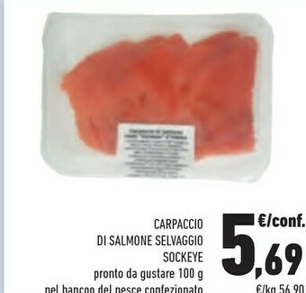 Conad Carpaccio Di Salmone Selvaggio Sockeye offerta