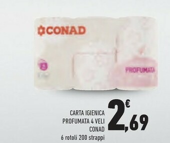 Conad Conad Carta Igienica 4 Veli offerta