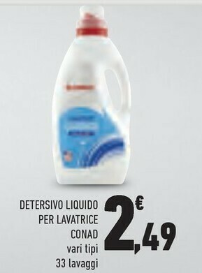 Conad Conad Detersivo Liquido Per Lavatrice offerta