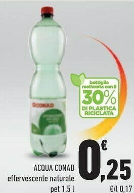 Conad Conad - Acqua Minerale Effervescente Naturale 1500 G(ml) offerta