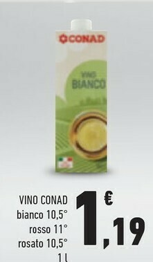 Conad Conad - Vino Bianco 1000 G(ml) offerta