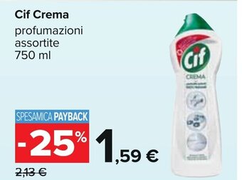 Carrefour Cif Crema profumazioni assortite 750 ml offerta