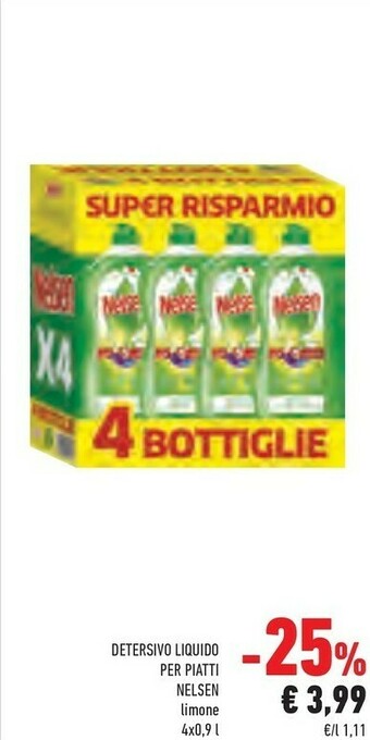 Conad Superstore Nelsen Detersivo Liquido Per Piatti offerta