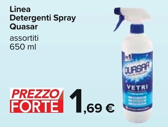 Carrefour Quasar Linea Detergenti Spray assortiti 650 ml offerta