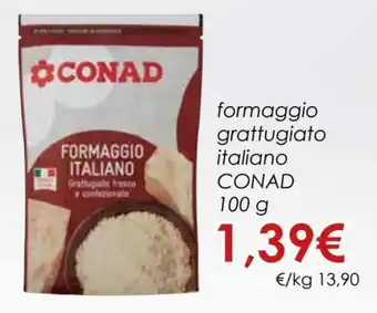 Conad Conad formaggio grattugiato italiano 100 g offerta