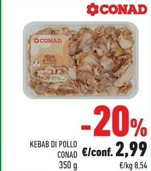 Conad City Conad Kebab Di Pollo 350 G offerta