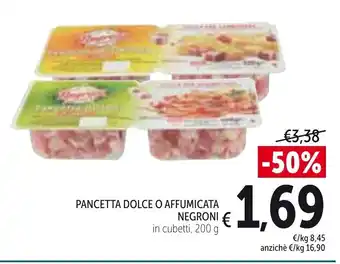 Spazio Conad Negroni Pancetta Dolce o Affumicata 200g offerta