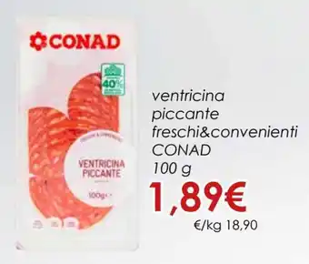 Conad ventricina piccante freschi&convenienti 100 g