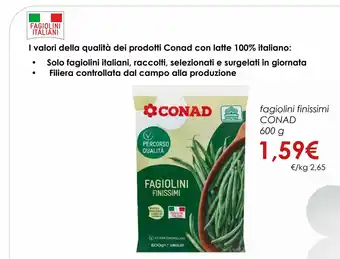 Conad fagiolini finissimi 600 g