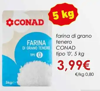 Conad farina di grano tenero tipo "0", 5 kg