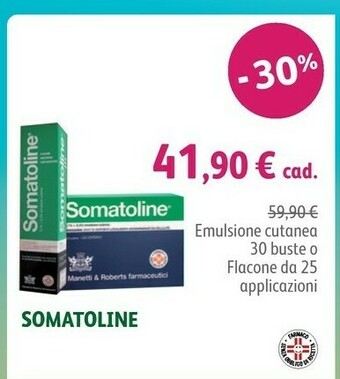 Lloyds Farmacia Somatoline Emulsione Cutanea 30 Buste O Flacone Da 25 Applicazioni offerta
