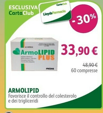 Lloyds Farmacia Armolipid Favorisce Il Controllo Del Colesterolo E Dei Trigliceridi offerta
