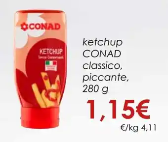 Conad Conad Ketchup Classico, Piccante, 280 g offerta