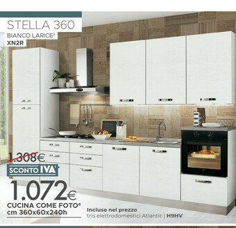 Mondo Convenienza Cucina Stella 360 Bianco Larice offerta