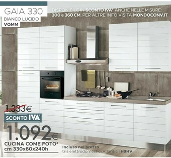 Mondo Convenienza Gaia 330 Bianco Lucido Vqmm offerta