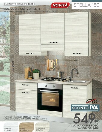 Mondo Convenienza Cucina Eucalipto Bianco offerta