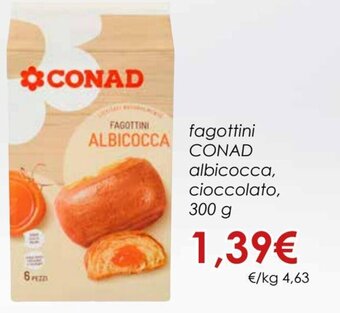 Conad Conad Fagottini Albicocca, Cioccolato 300 g offerta