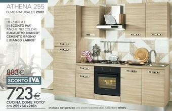 Mondo Convenienza Cucina Athena 255 Olmo Nature offerta