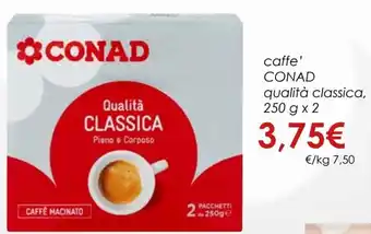 Conad Caffe' Qualità Espresso Classica, 250 g x 2