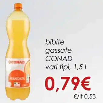 Conad Conad Bibite Gassate Vari Tipi 1,5 l offerta