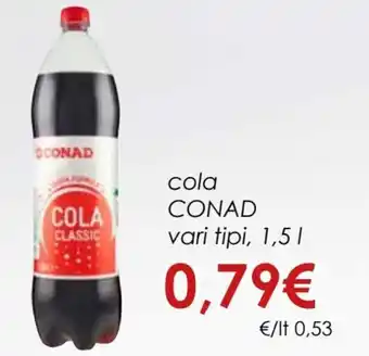 Conad Conad Cola Vari Tipi 1,5 l offerta