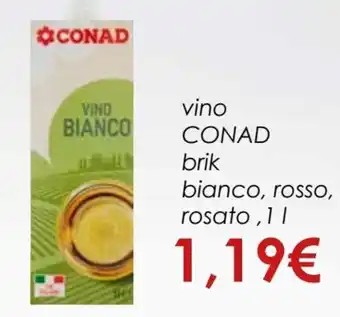 Conad Vino Brik Bianco, Rosso, Rosato 1 l