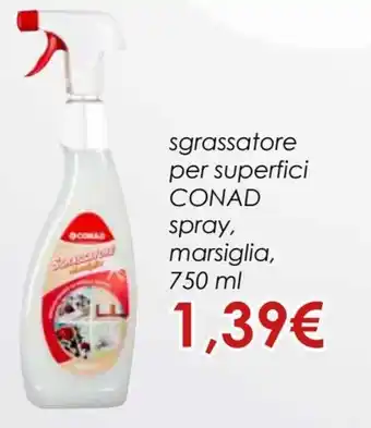 Conad Sgrassatore Per Superfici Spray, Marsiglia 750 ml