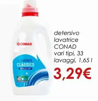 Conad Conad Detersivo Lavatrice Vari Tipi 33 Lavaggi 1,65 l offerta