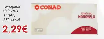 Conad Conad Tovaglioli 1 Velo 270 Pezzi offerta