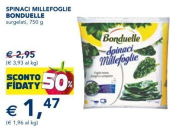 Esselunga Bonduelle spinaci Millefoglie Surgelati 750 g offerta