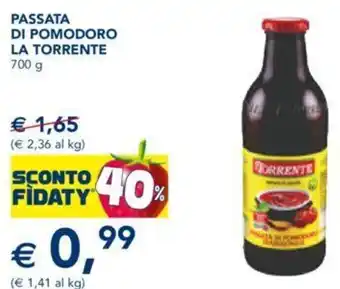Esselunga La Torrente passata di pomodoro g 700 offerta