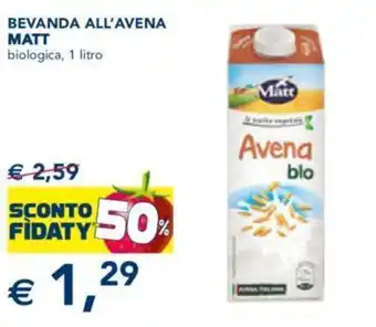 Matt Bevanda All'Avena Biologica 1 Litro