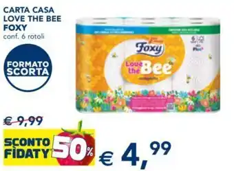 Esselunga Foxy Love the Bee Carta Casa Conf. 6 Rotoli offerta