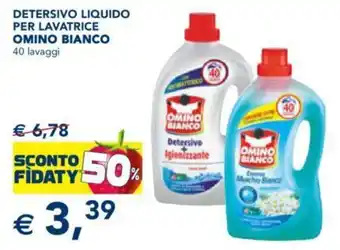 Esselunga Omino Bianco Detersivo Liquido Per Lavatrice 40 Lavaggi offerta